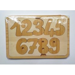 Puzzle chiffres en bois